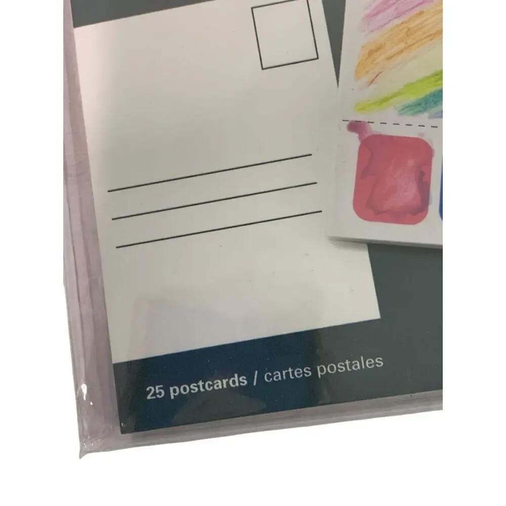 Kikkerland Picture Perfect Postcard Book 25 Postcards Paint Tear Send